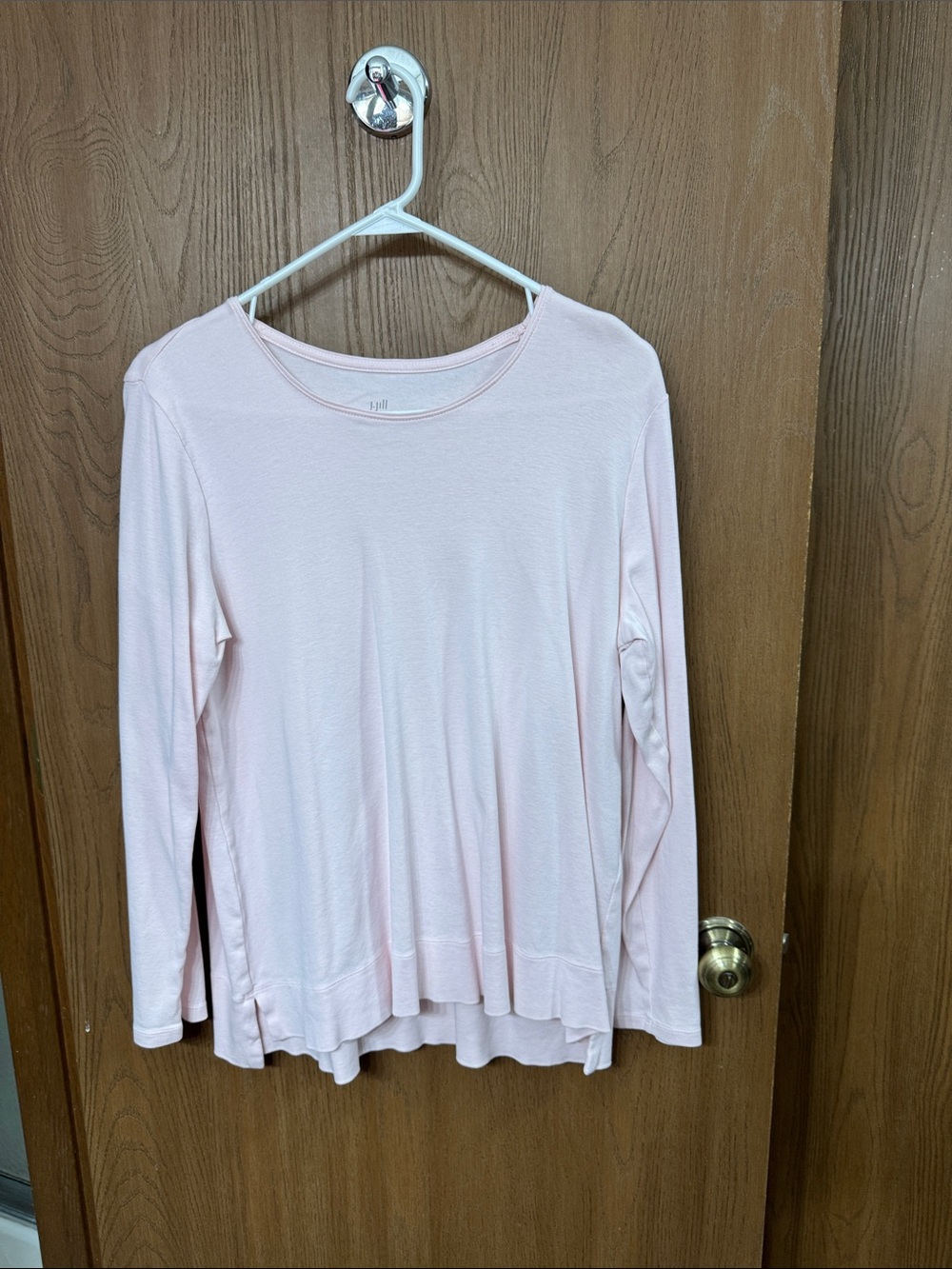 J. Jill Pale Pink Long-Sleeve Lightweight Tee